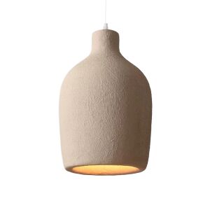 Moish bézs színű, kézzel faragott, amfora formájú függőlámpa - Zadabso
