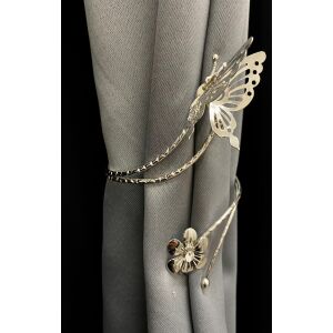 Ezüst 3D Pillangós Függönydísz - párban