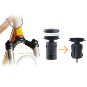 Система за прикриване на Airtag Tracker, THD, може да се прикрепи към вилката на велосипеда, черна