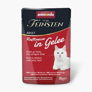 Animonda Vom Feinsten Adult macskaeledel, Raffinesse in Jelly, csirke és marha ízű, 85g tasak - Animonda