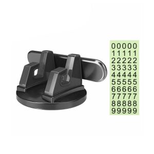 Telefon tartó számkijelzővel, ideiglenes parkoláshoz, forgatható, fekete