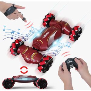 Masinuta RC cu telecomanda dubla - Control prin gesturi si telecomanda traditionala, miscare 360°, roti omnidirectionale, efecte sonore si luminoase 128037622 - Autá a vozidlá