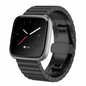 Fitbit Versa Szíj - Rozsdamentes Acél - Fekete - 23mm 128074828 - Okosóra szíj