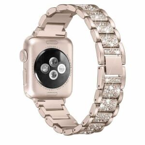 Strasszos Acél Apple Watch Pánt - Arany - 42/44/45/49mm 128074904 - Okosóra szíj