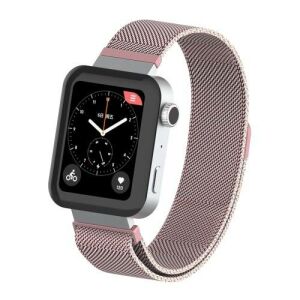 Milánói Okosóra Szíj - Rozsdamentes Acél - Rózsa Arany - 18mm 128075027 - Okosóra szíj