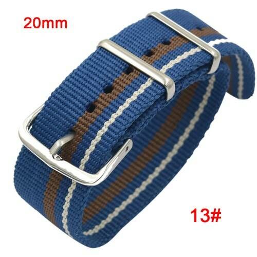 Szövet Okosóra Szíj - 20mm - Kék/Barna/Fehér 128075119