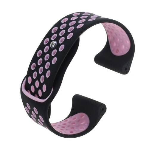 Garmin Okosóra Szíj - Légáteresztő Szilikon - 26mm - Fekete/Rózsaszín 128075229