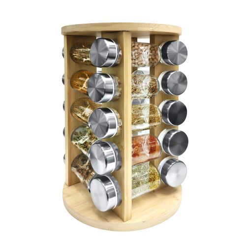 Bohmann bambusz fűszertartó állvány 20 fűszertartó üveggel