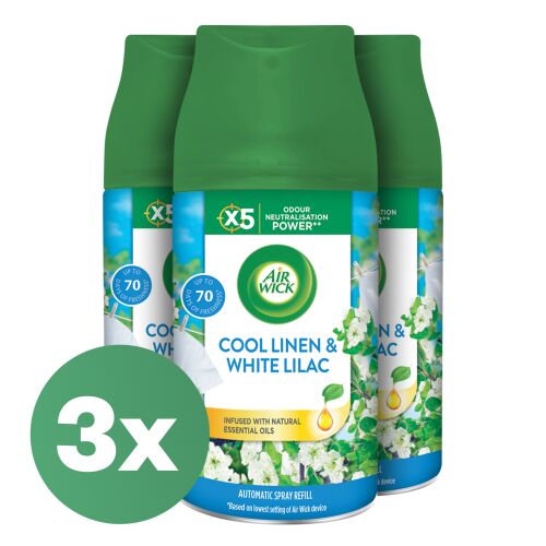 Air Wick Freshmatic Friss Ruha és Fehér Liliom Utántöltő automata légfrissítő készülékhez 3x250ml