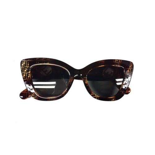 Mintás keretes vagány női napszemüveg 139142867