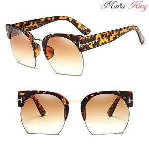 RSSELDN félkeretes dizájner napszemüveg, barna lencsével 139170501 - Női napszemüveg