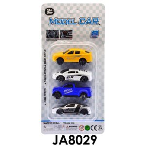 Kisautókészlet, 4 db, 8 cm