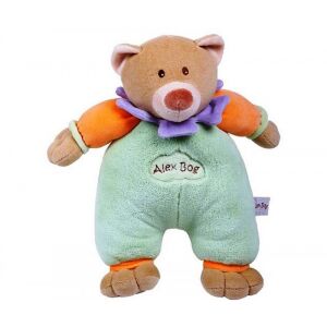 Plüss csörgős maci, klasszikus játék gyerekeknek, 25cm