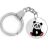 Ezüst Pandás Kulcstartó, Kerek Panda Kulcstartó