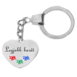 Legjobb barátok virágos kulcstartó több színben és formátumban 139174429 - Ajándék kulcstartó