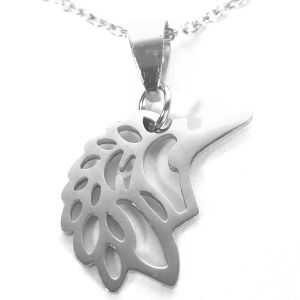 Unikornis nemesacél gyerek nyaklánc medállal II., ezüst színű