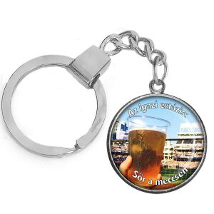 CARSTON Elegant Meccs sörrel kulcstartó ezüst vagy arany színben