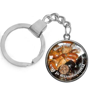 CARSTON Elegant Disznótoros kulcstartó ezüst vagy arany színben