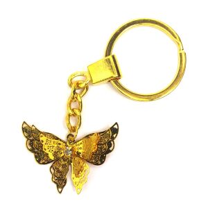 Aranypillangó kulcstartó, arany színben