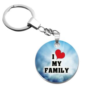 I Love my Family kulcstartó