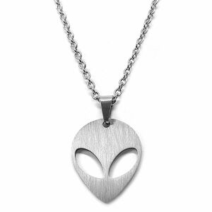 Nemesacél UFÓ gyerek nyaklánc medállal