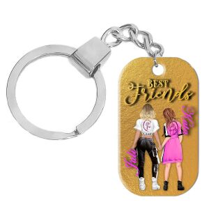 Best Friends (legjobb barátok) kulcstartó, változtatható hajjal, és változtatható felirattal (sok színben)