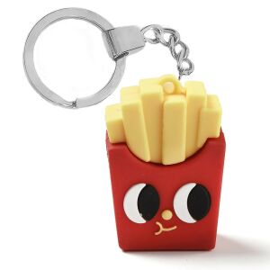 Vicces sült krumpli kulcstartó, táskadísz