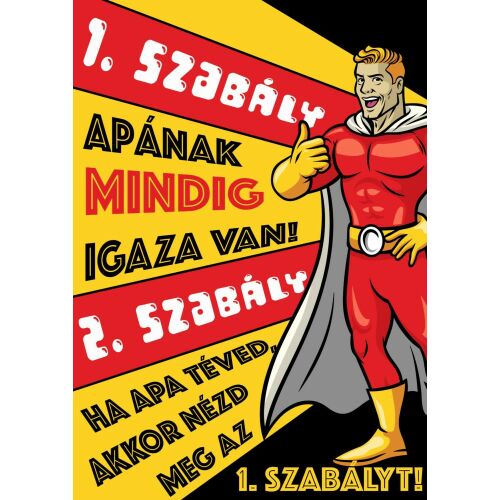 Apa Hőse Puzzle, Vicces kirakó szuperhős apu mintával, 120 darabos - Játék