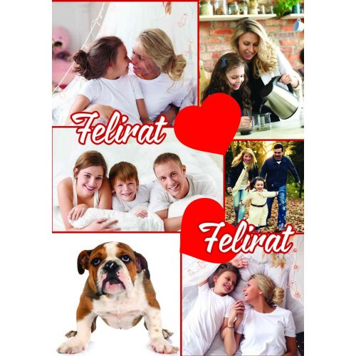 Egyedi 120 darabos fotópuzzle egyedi szöveggel és családi fotókkal.