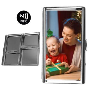 Fényképes cigarettatárca, opciós videó- vagy hangüzenet funkcióval