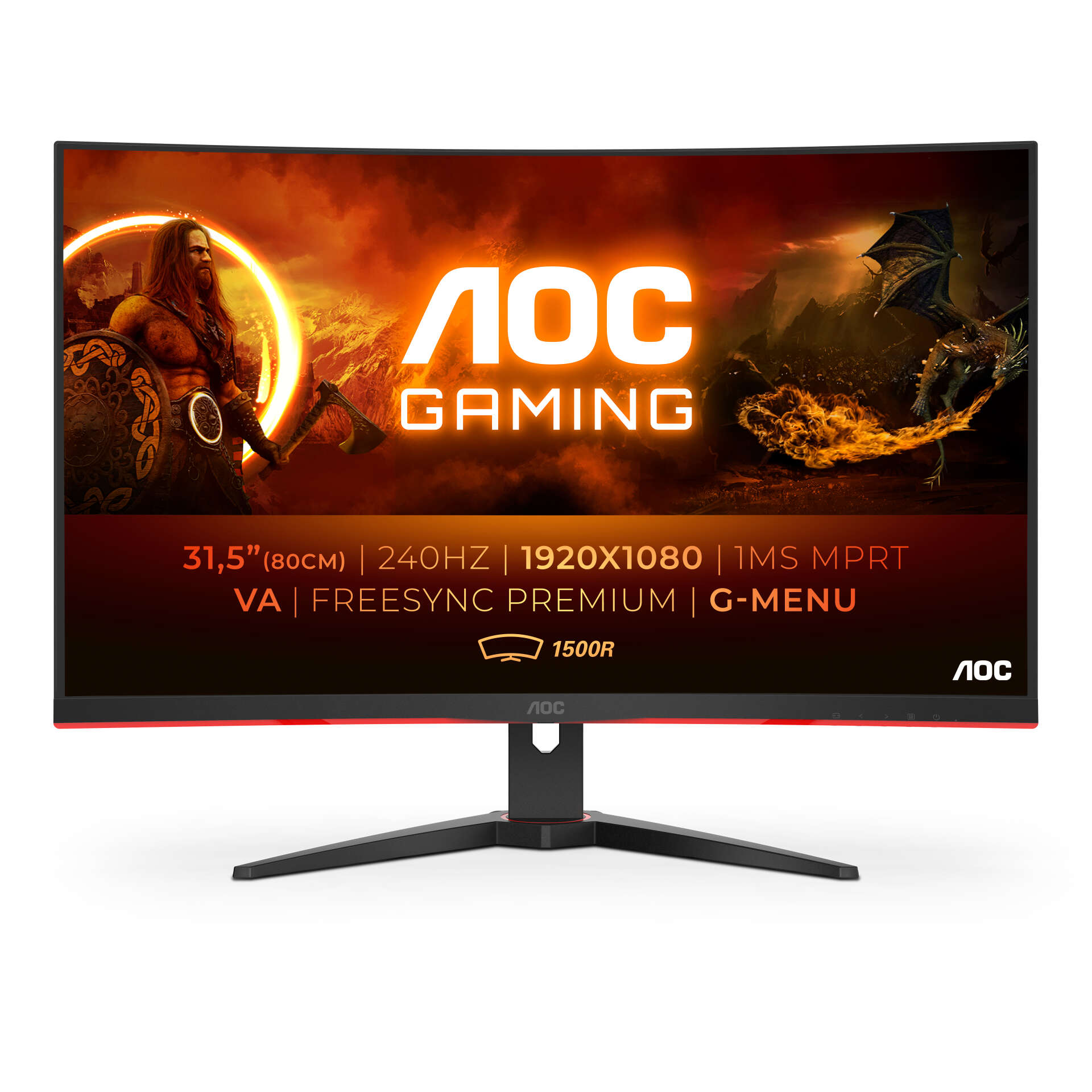 Aoc g2 c32g2ze/bk számítógép monitor 80 cm (31.5") 1920 x 1080 pi...