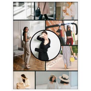 Falikép kollázs sok fotóból felirattal 5 (videóvetítő opcióval)