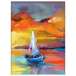Falikép – Vitorlás a tavon (videóvetítő opcióval)