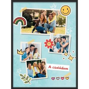 Falikép kollázs több fotóból Családom (videóvetítő opcióval)