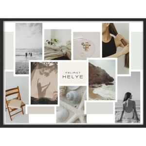 Falikép kollázs sok fotóból felirattal 12. (videóvetítő opcióval)