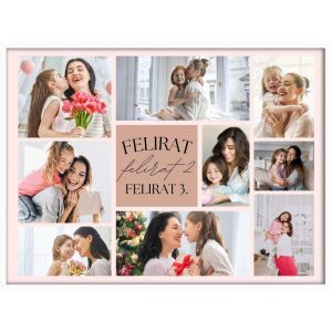 Falikép kollázs sok fotóból felirattal 13. (videóvetítő opcióval)