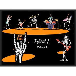 Falikép – Csontváz rocksztárok (videóvetítő opcióval)