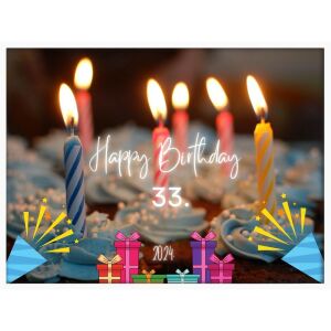 Falikép – Boldog Születésnapot egyedi adatokkal 6. (videóvetítő opcióval)