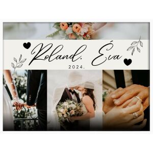 Falikép - ESKÜVŐ kollázs a te fotóiddal 4. (videóvetítő opcióval)