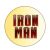 Iron Man logó kitűző, arany háttérrel