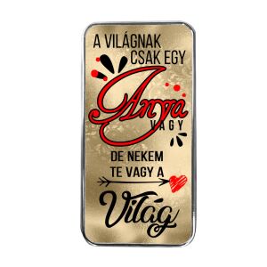 USB kétoldalas öngyújtó, Nekem Te vagy a Világ Anya... (dobozban), egyedi felirattal és fotóval is, több színben
