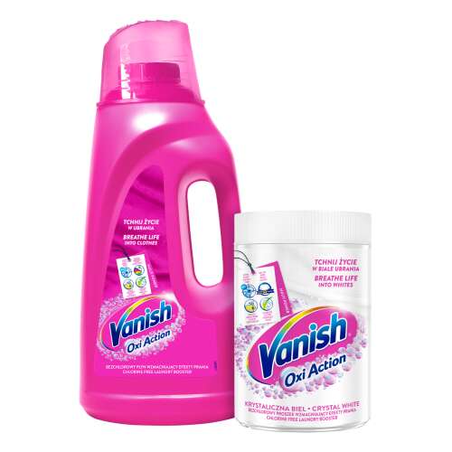 Vanish Pink Tekutý čistiaci prostriedok Folth 2L + Vanish White Folth Čistiaci prášok 625g 42094721