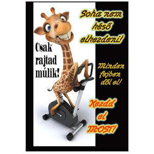 Puzzle – Soha nem késő elkezdeni felirattal, zsiráfos (120 db-os)