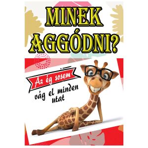 Puzzle – Minek aggódni, az ég nem vág el minden utat felirattal, zsiráfos (120 db-os)