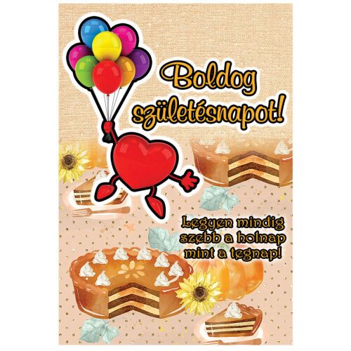 Születésnapi Torta Puzzle, 120 darabos, A4 méretű, születésnapi torta mintával - Puzzle és kirakó