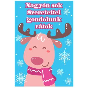 Puzzle – Szeretettel gondolunk rátok... üzenettel, rénszarvasos (120 db-os)