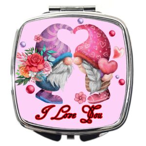 Sminktükör szerelmes Törpök mintával, I Love You felirattal (változtatható), több színben
