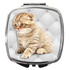 Sminktükör kiscicás mintával (feliratozható)