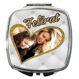 Fényképes Sminktükör a Te fotóddal és feliratoddal,  több színben