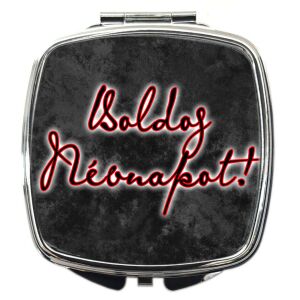Sminktükör Boldog Névnapot (módosítható) felirattal, több színben